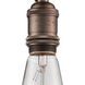 Vintage 1 Light 4.88 inch Rustic Bronze Pendant Ceiling Light