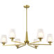 Lune 40 inch Vintage Brass Chandelier Ceiling Light