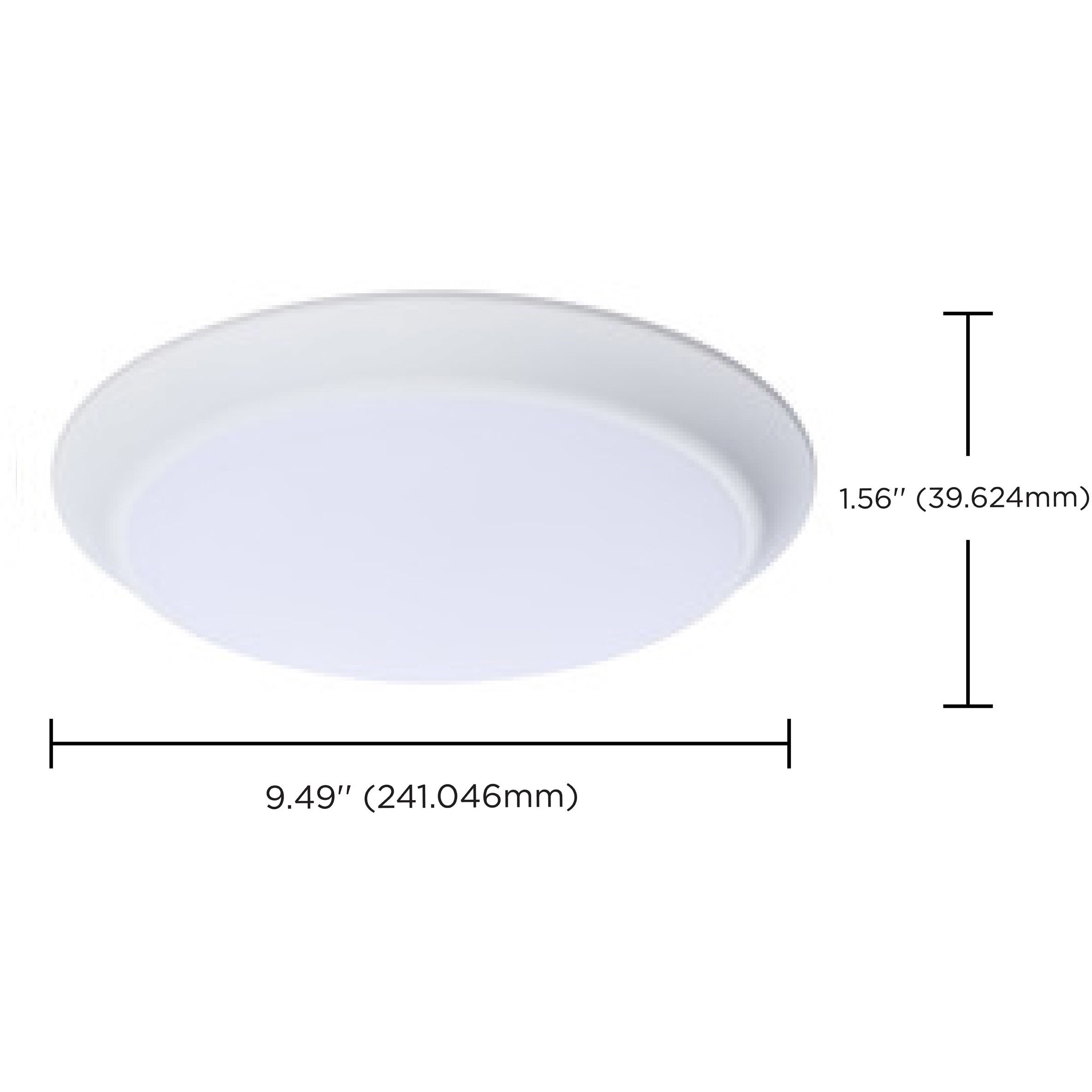 ColorQuick LED 9.49 inch White Close-to-Ceiling LED Disk Ceiling Light