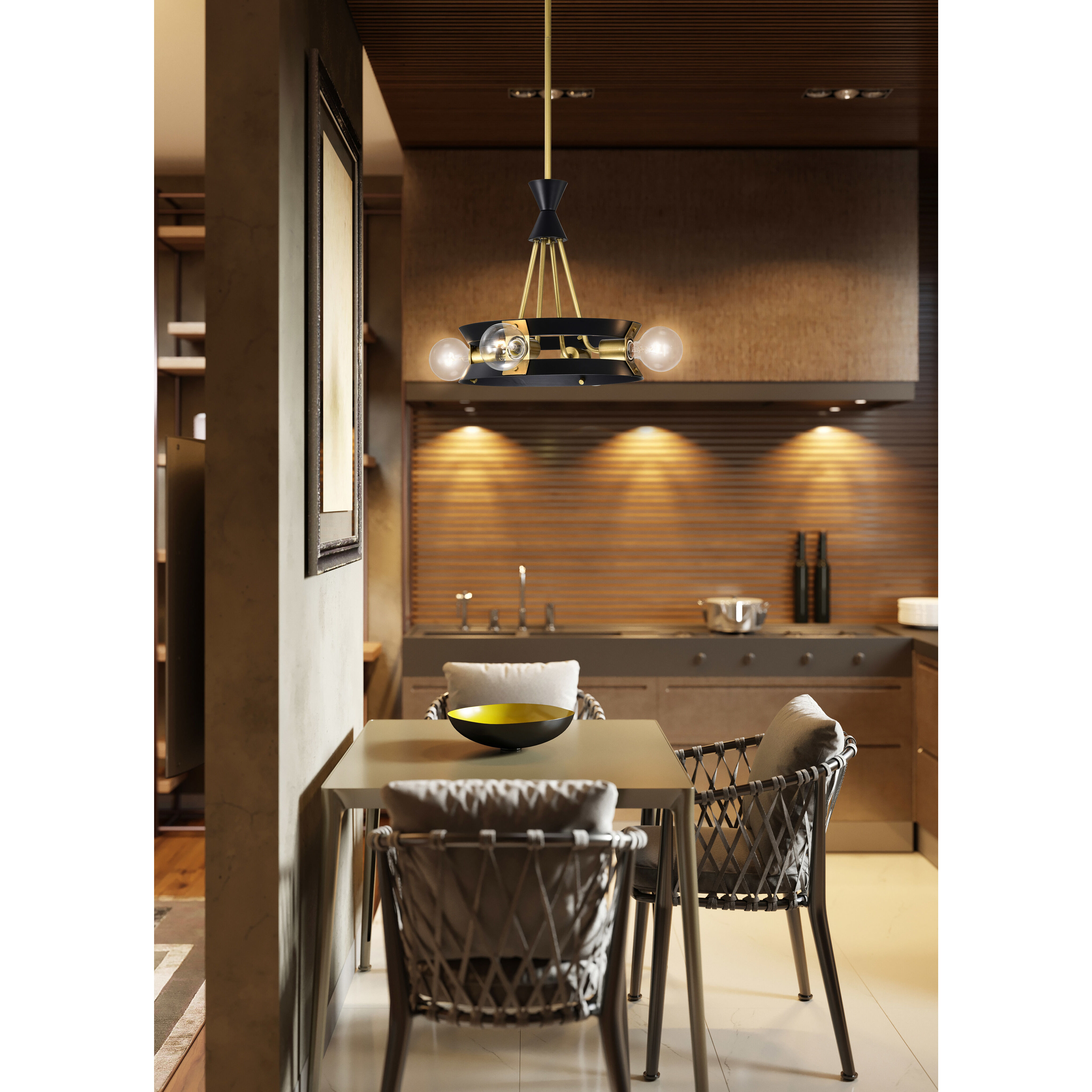 Marsden 4 Light 13.25 inch Matte Black Chandelier Ceiling Light