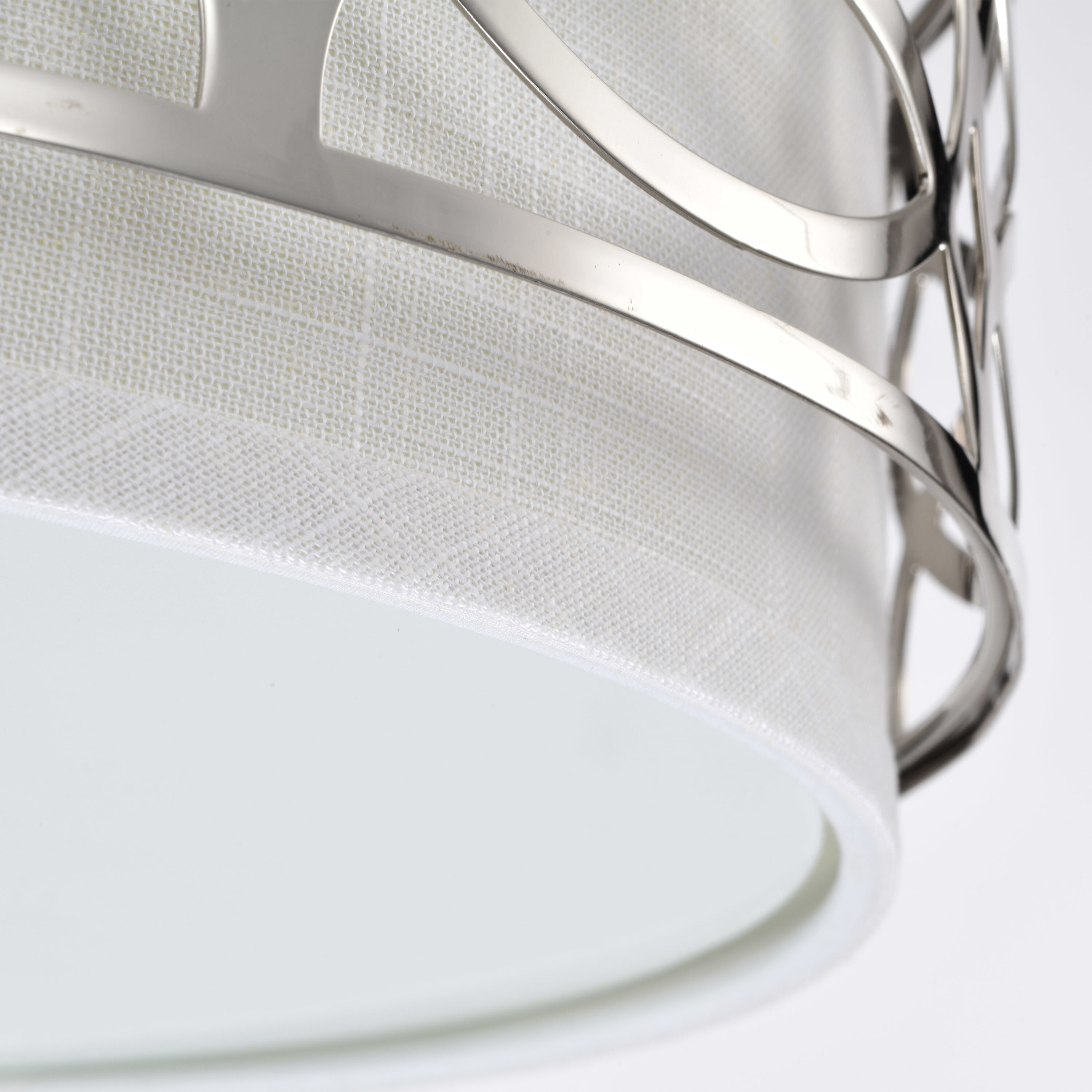 Harlow 3 Light 15 inch Polished Nickel Semi Flush Mount Ceiling Light