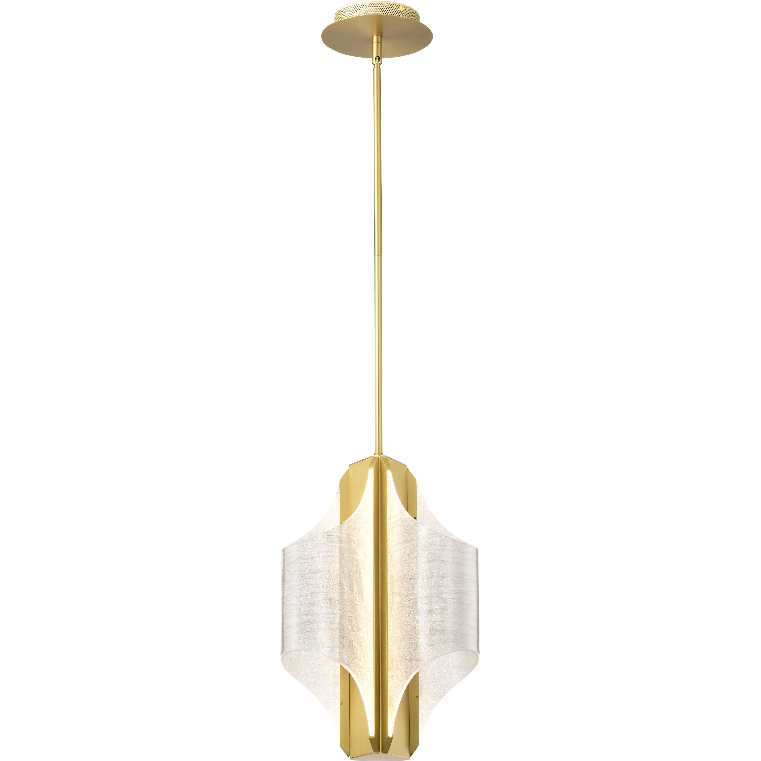 Idris LED 11.5 inch Vintage Brass Pendant Ceiling Light
