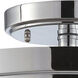 Bento 3 Light 13 inch Polished Chrome and Satin White Semi Flush Mount Ceiling Light