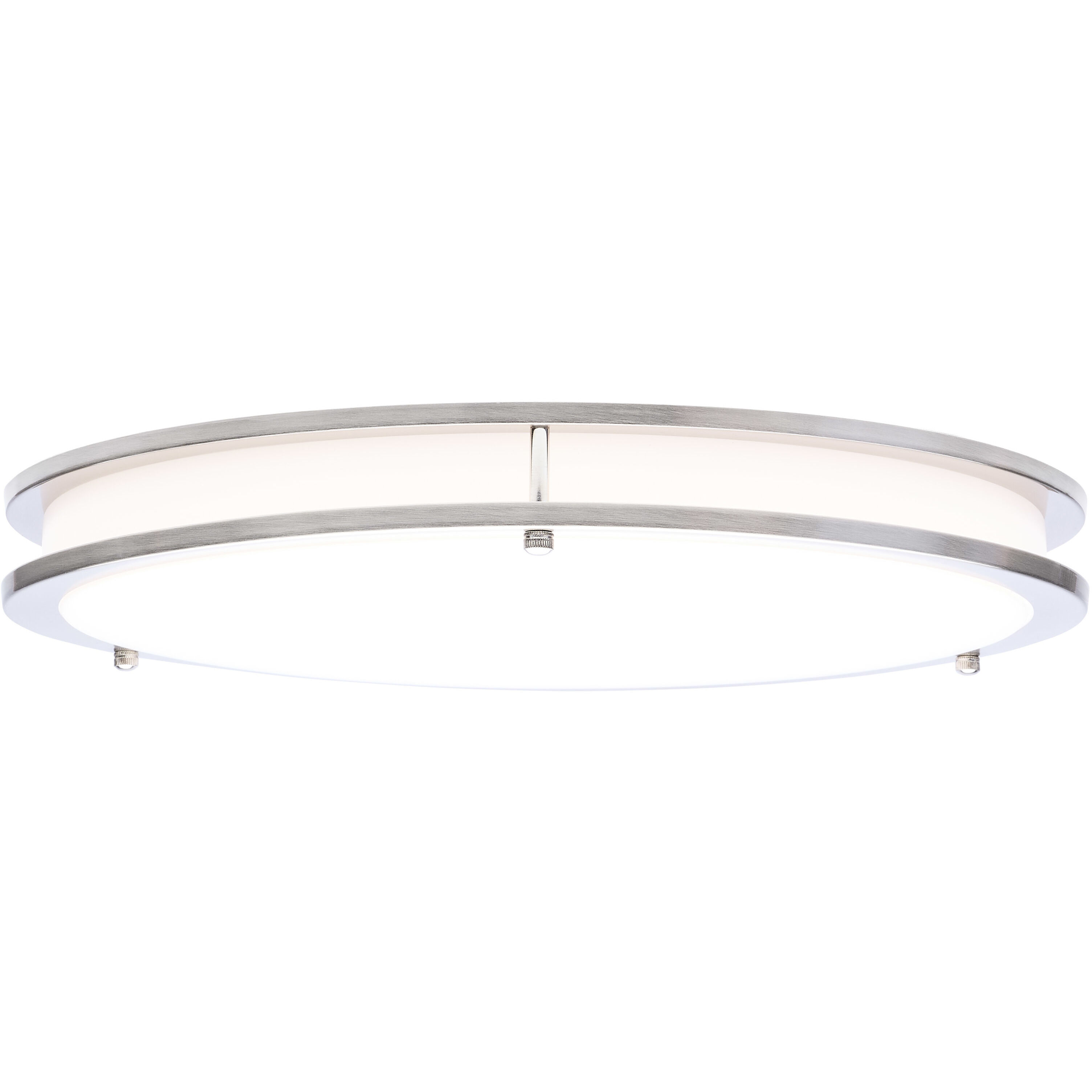 Glamour LED 16.93 inch Brushed Nickel Flush Mount Ceiling Light