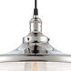 Vintage 1 Light 14 inch Polished Nickel Pendant Ceiling Light