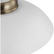 Perkins 1 Light 15 inch Matte White/Burnished Brass Pendant Ceiling Light