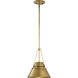 Adina 1 Light 10 inch Natural Brass Pendant Ceiling Light
