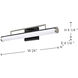 Solano LED 24 inch Black and Brushed Nickel Bath Vanity Light Wall Light