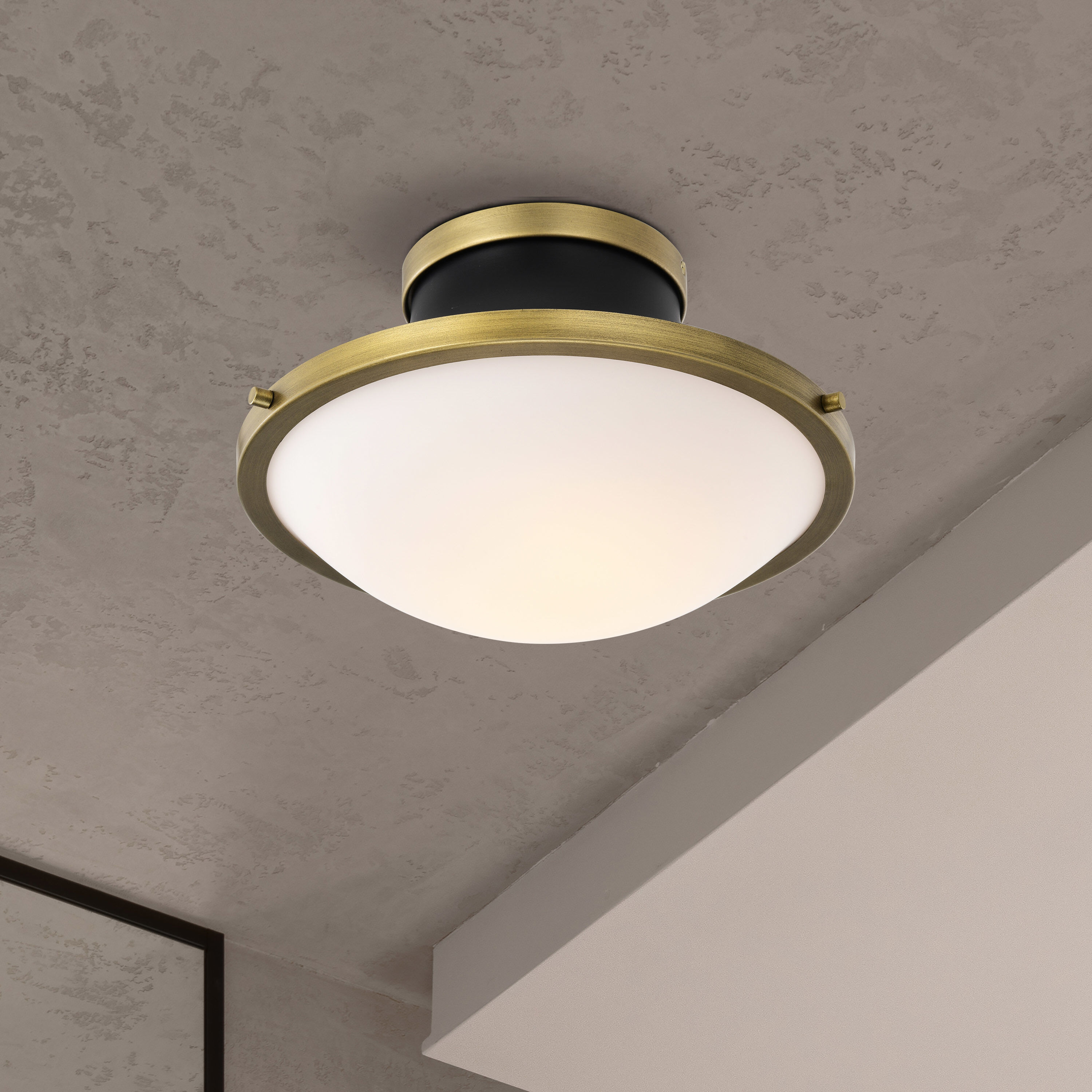 laf　212mag Lafayette 1 Light 14 inch Matte Black Flush Mount Ceiling Light