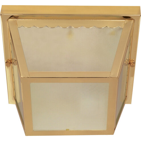 Brentwood 2 Light 9 inch Polished Brass Outdoor Flushmount