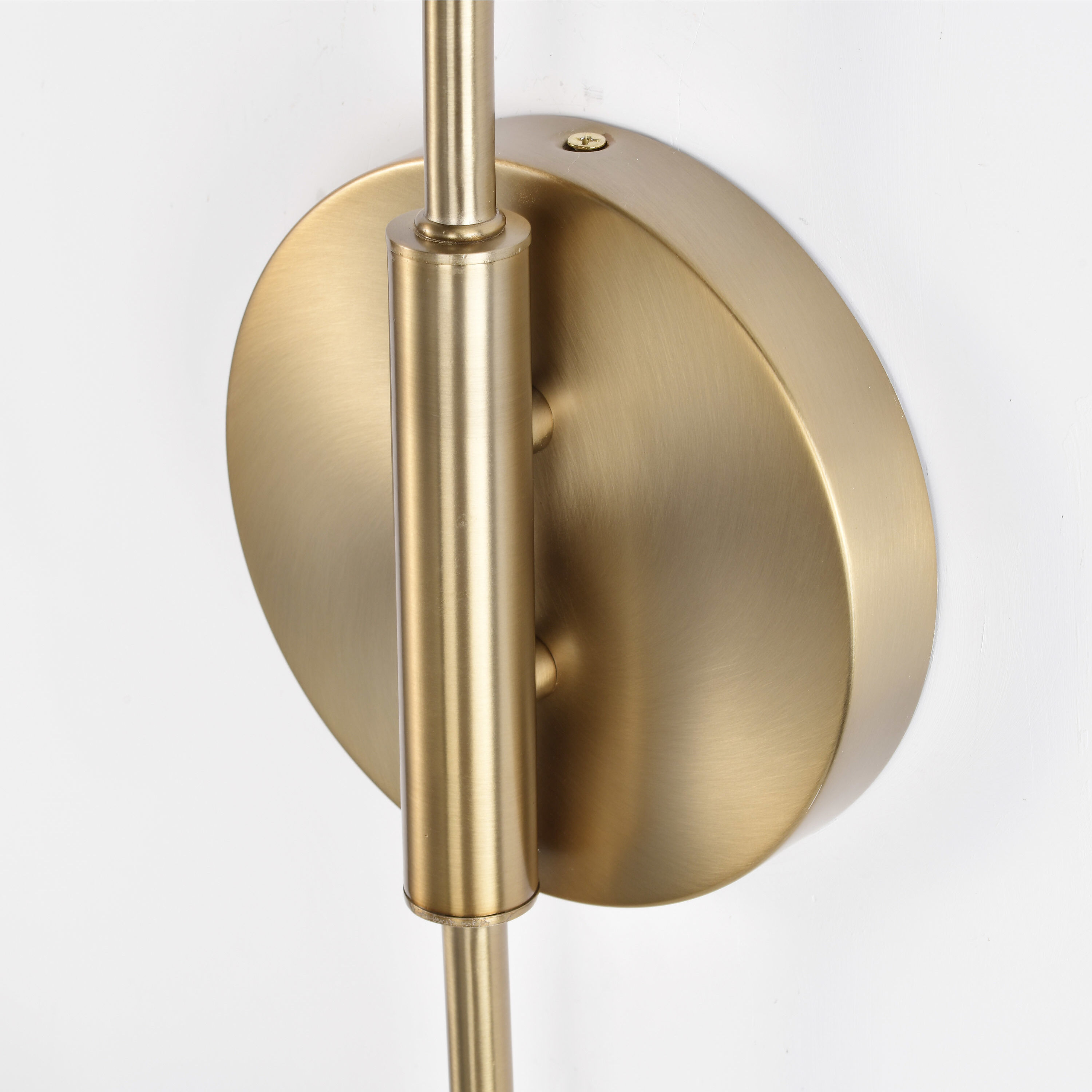 Trilby 1 Light 37 inch Matte White/Burnished Brass Bathroom Vanity Lights Wall Light