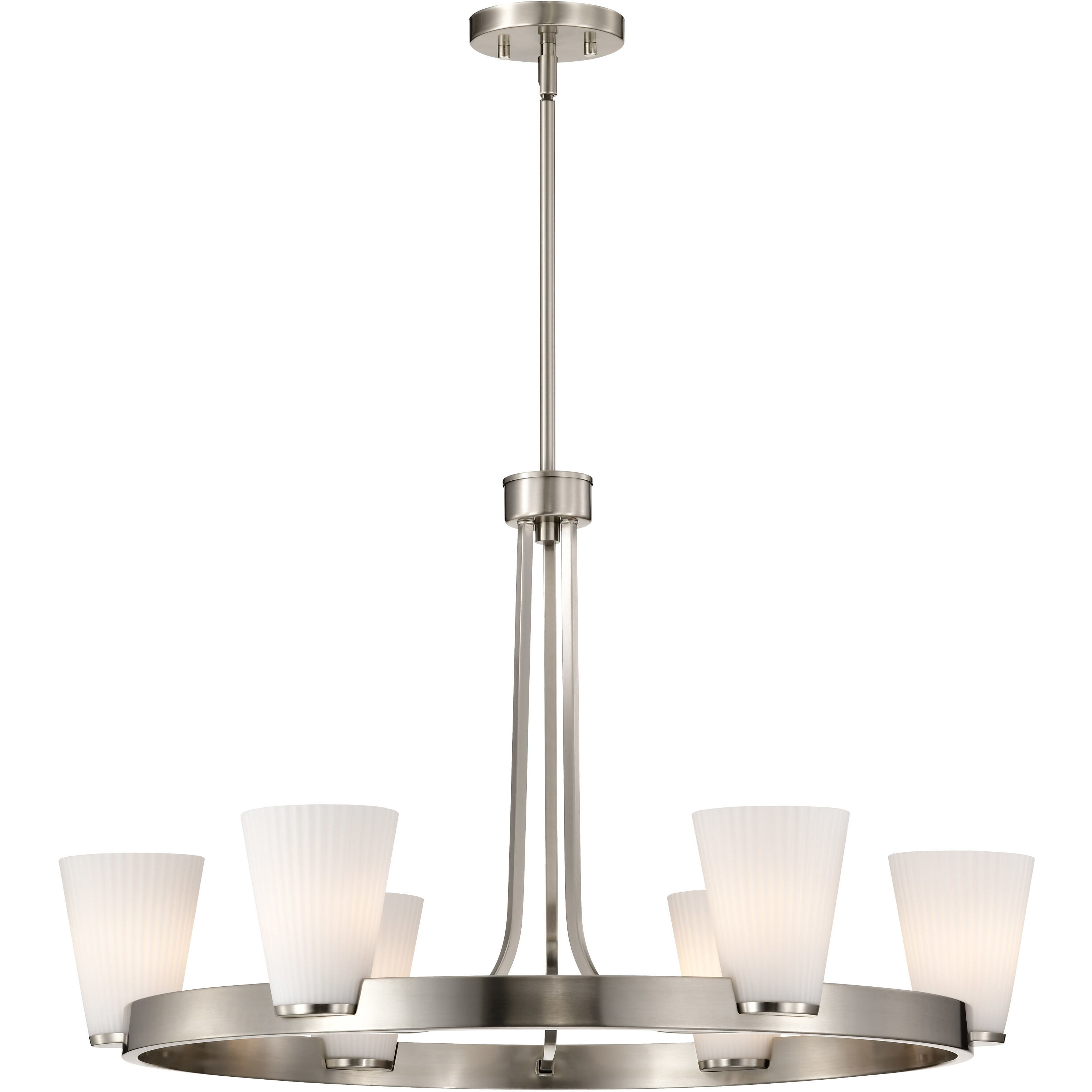 Royale 30 inch Brushed Nickel Chandelier Ceiling Light