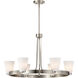 Royale 30 inch Brushed Nickel Chandelier Ceiling Light
