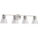 Gianna 33.25 inch Brushed Nickel Vanity Wall Light