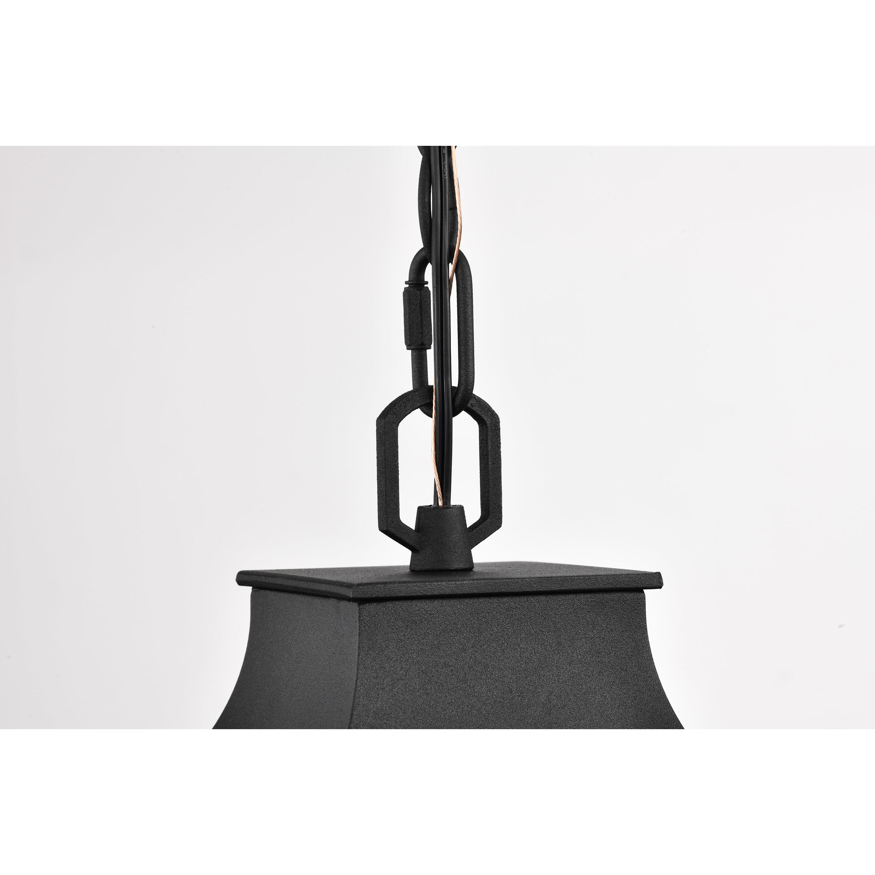 Austen 8 inch Matte Black Outdoor Hanging Lantern