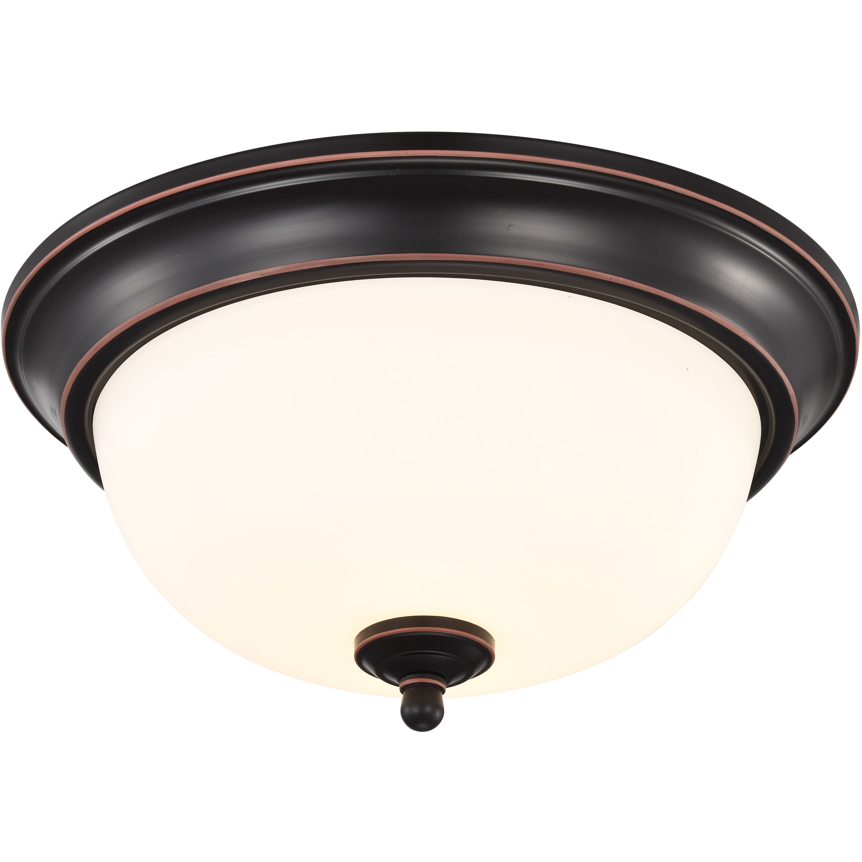 Brentwood LED 13 inch Mahogany Bronze LED Flush Mount Ceiling Light