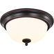 Brentwood LED 13 inch Mahogany Bronze LED Flush Mount Ceiling Light