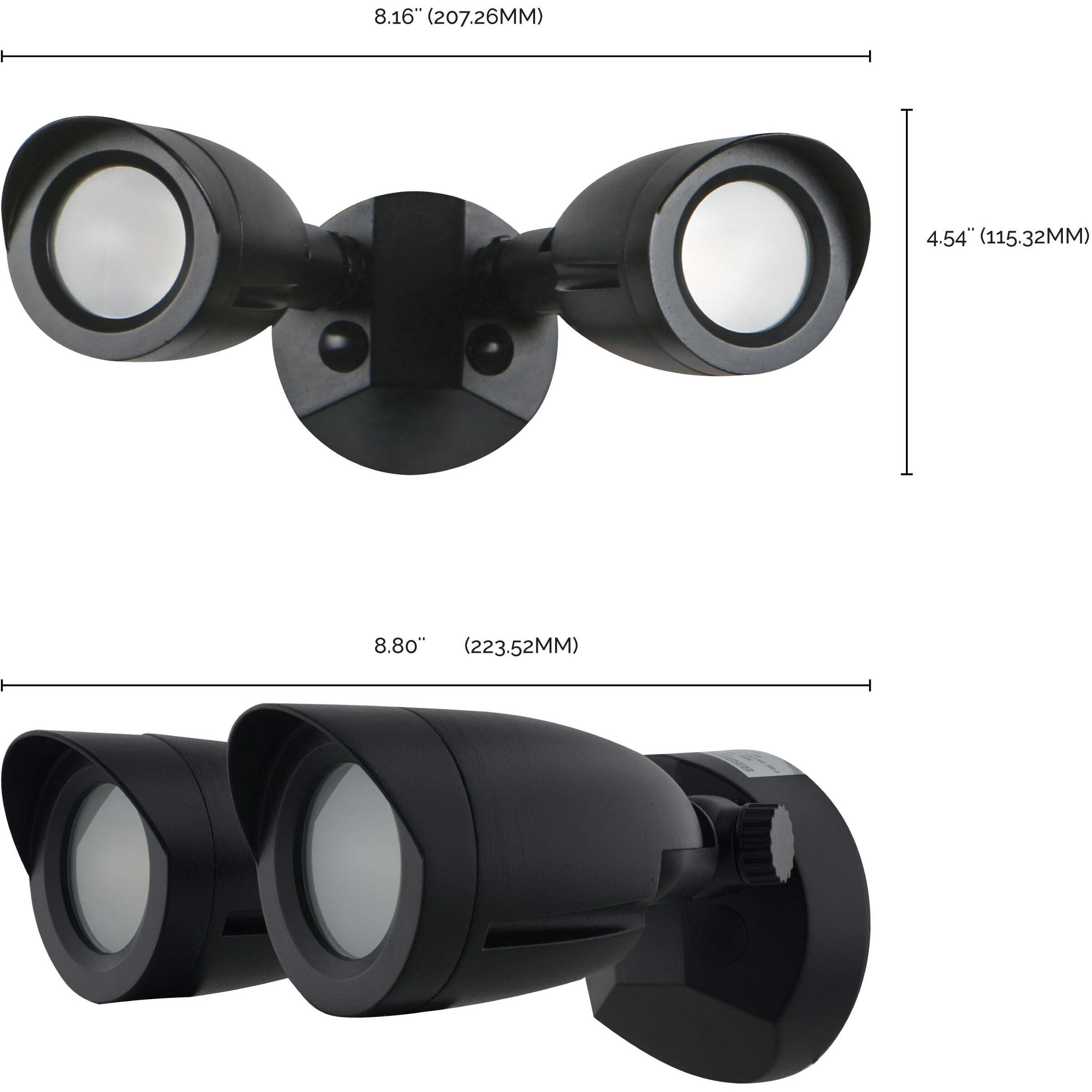 Brentwood LED 5 inch Black Security Light