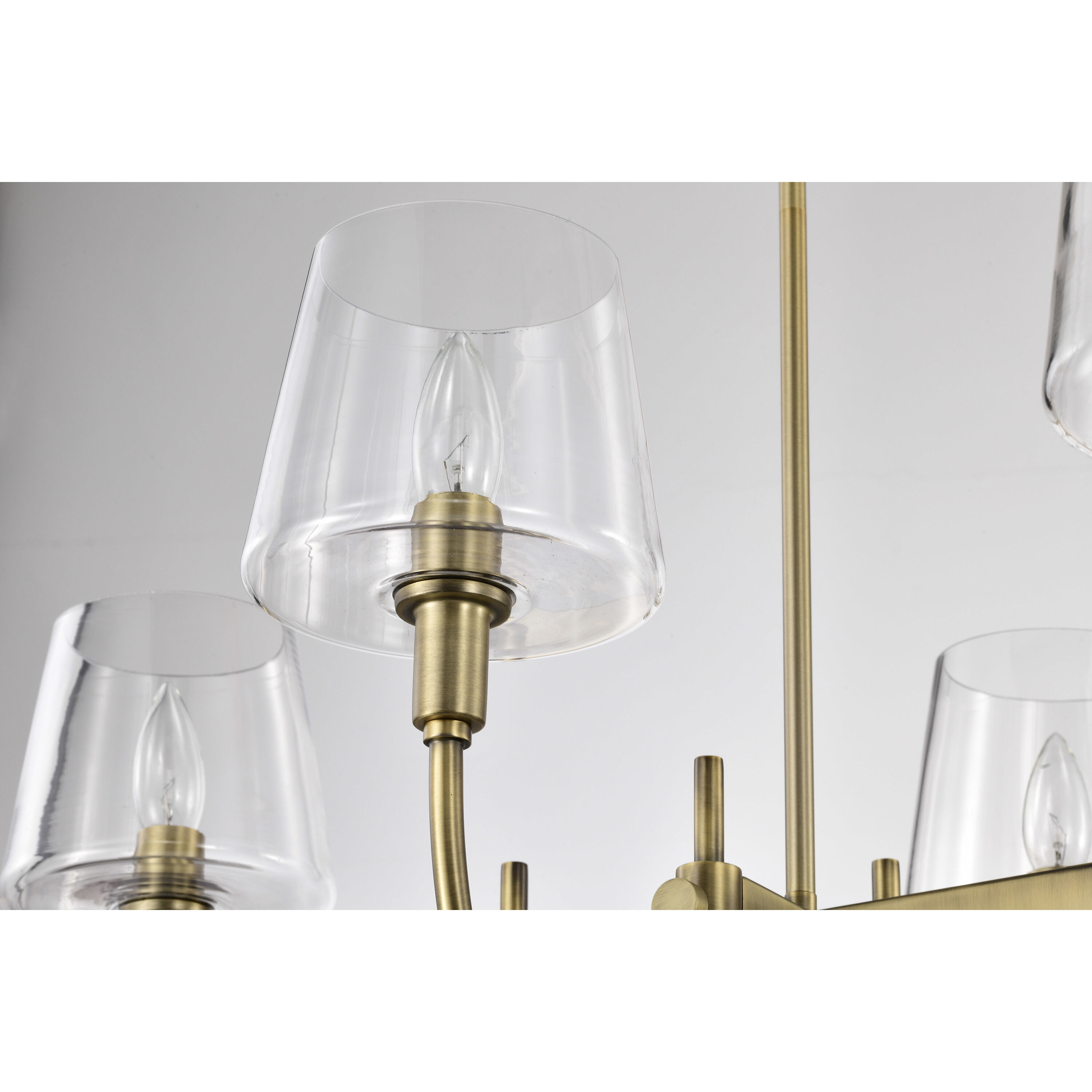 Brookside 6 Light 25 inch Vintage Brass Island Pendant Ceiling Light