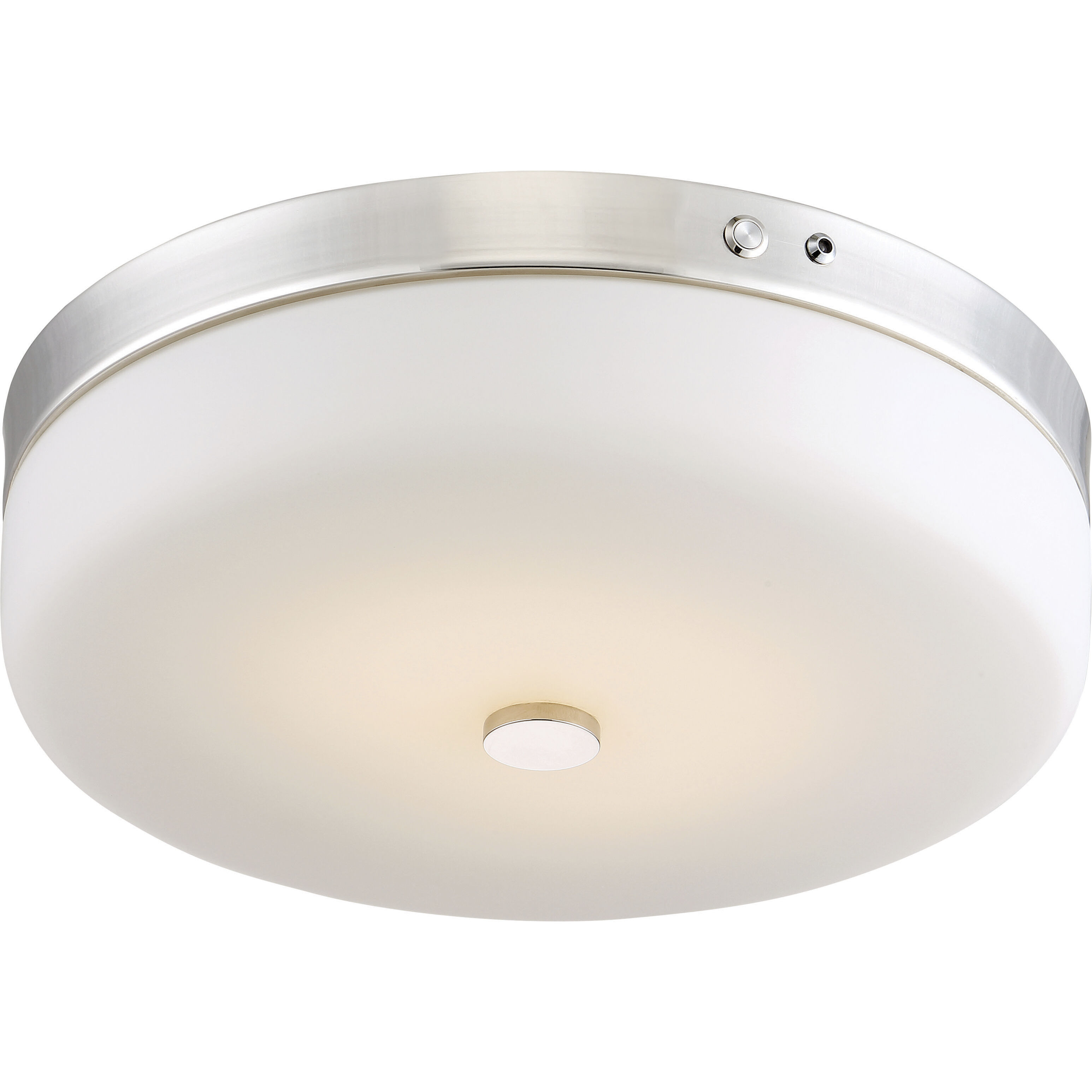 Brentwood LED 15 inch Polished Nickel Flush Mount Ceiling Light