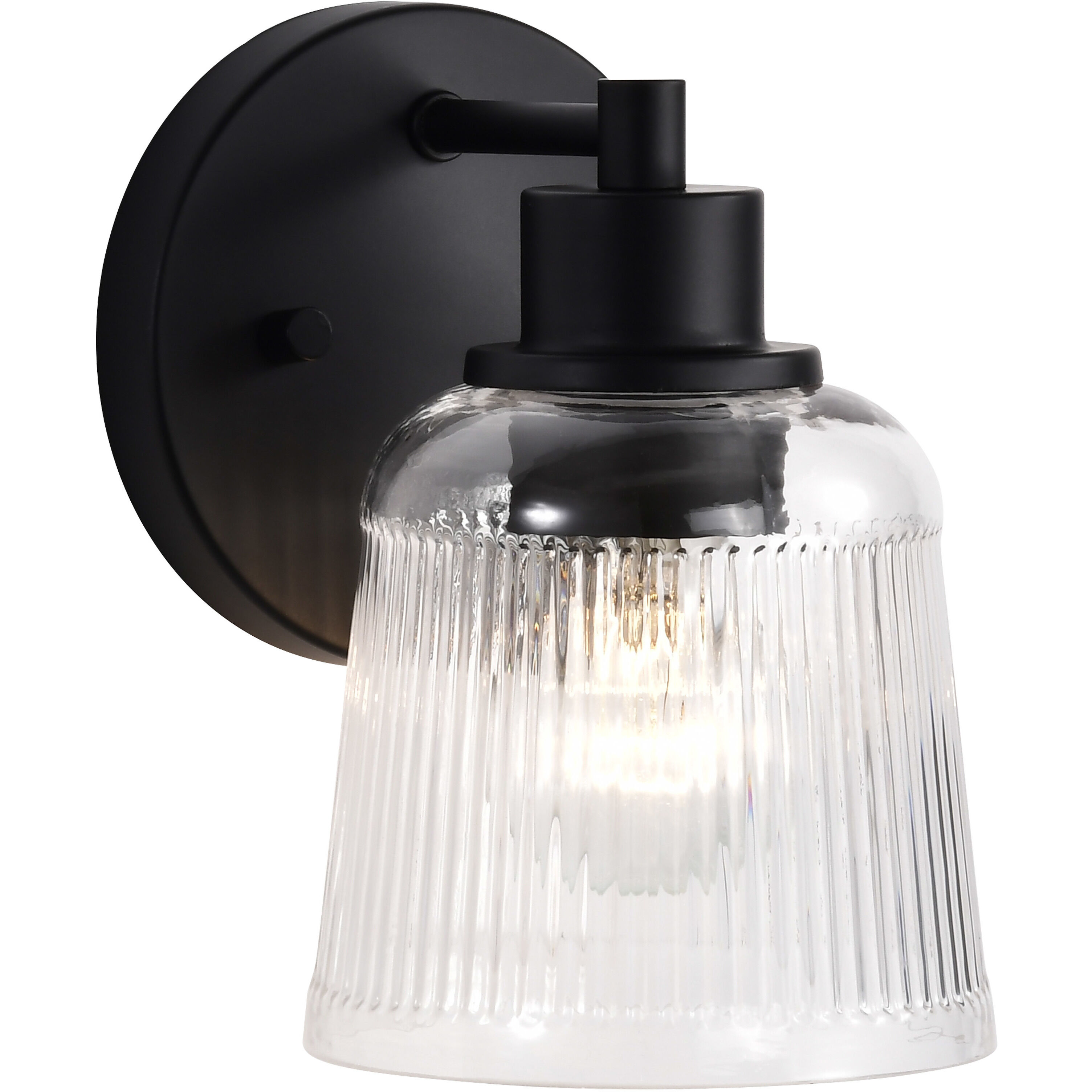 Grayson 5 inch Matte Black Vanity Wall Light
