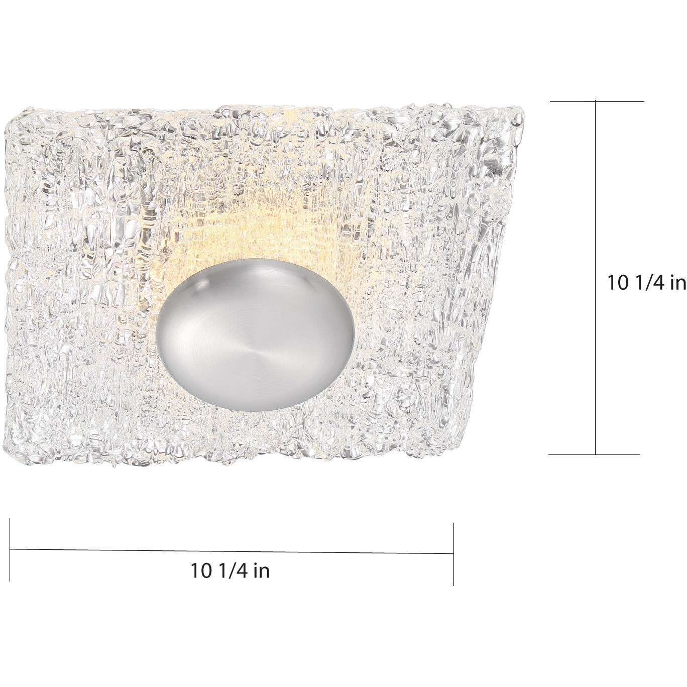 Riverbed LED 10.25 inch Polished Nickel Flush Mount Ceiling Light