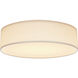 Brentwood LED 15 inch White Fabric Flush Mount Ceiling Light