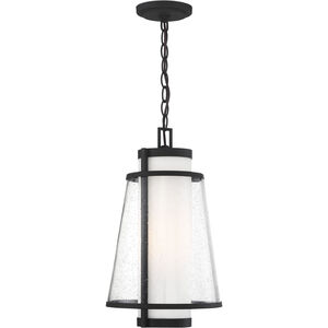 Anau 10.5 inch Matte Black Outdoor Hanging Lantern