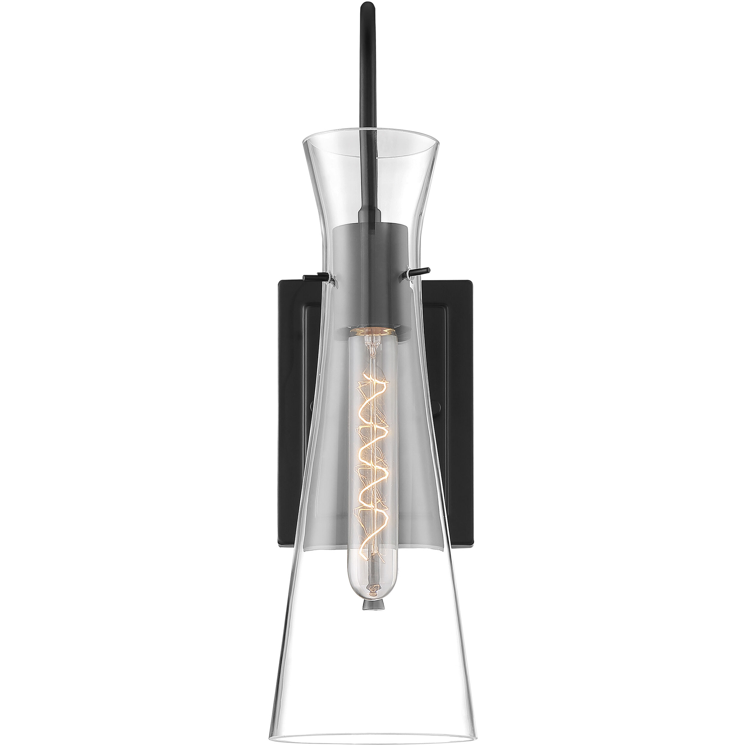 Bahari 1 Light 5 inch Black Vanity Light Wall Light