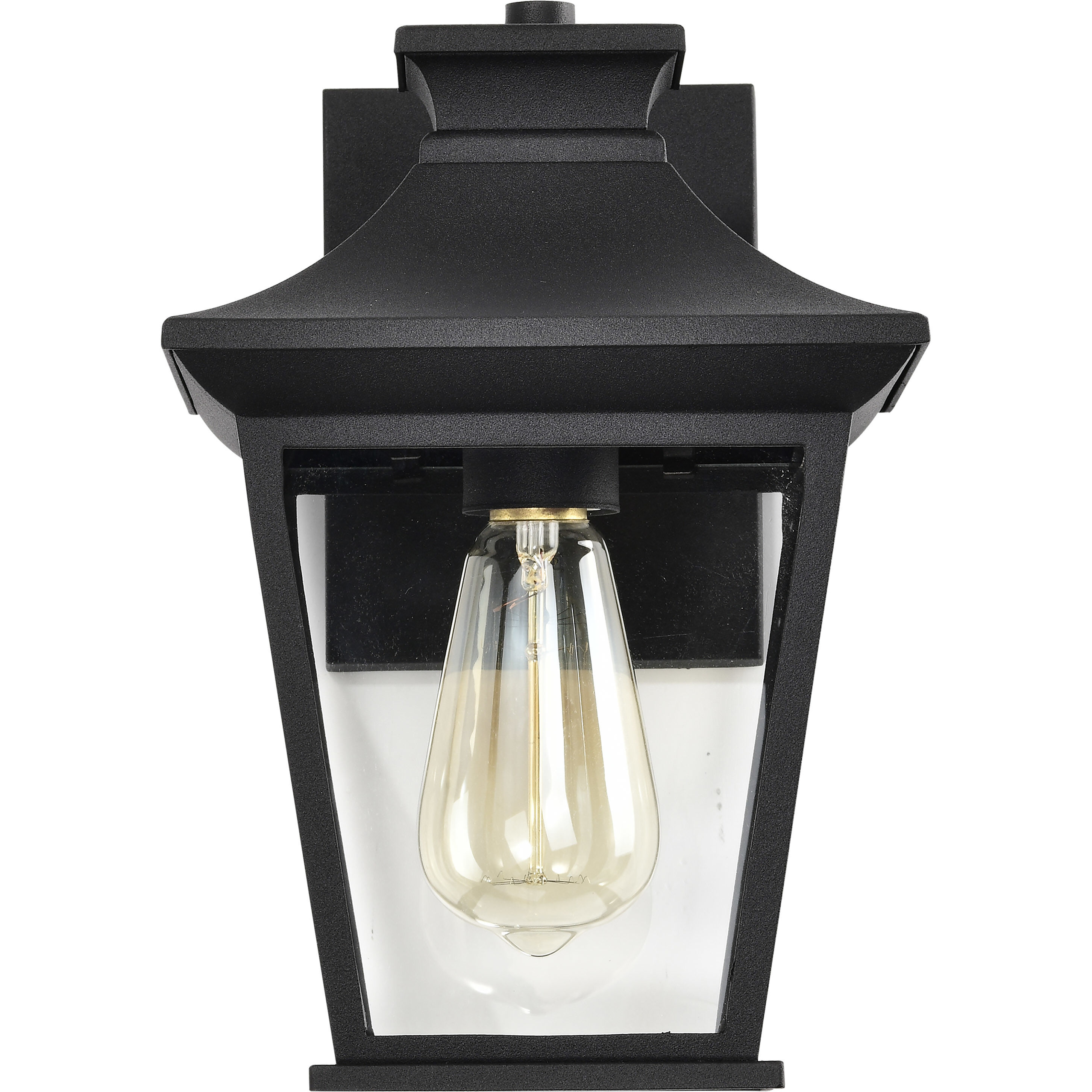 Jasper 11 inch Matte Black Outdoor Wall Lantern, Small