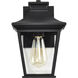 Jasper 11 inch Matte Black Outdoor Wall Lantern, Small