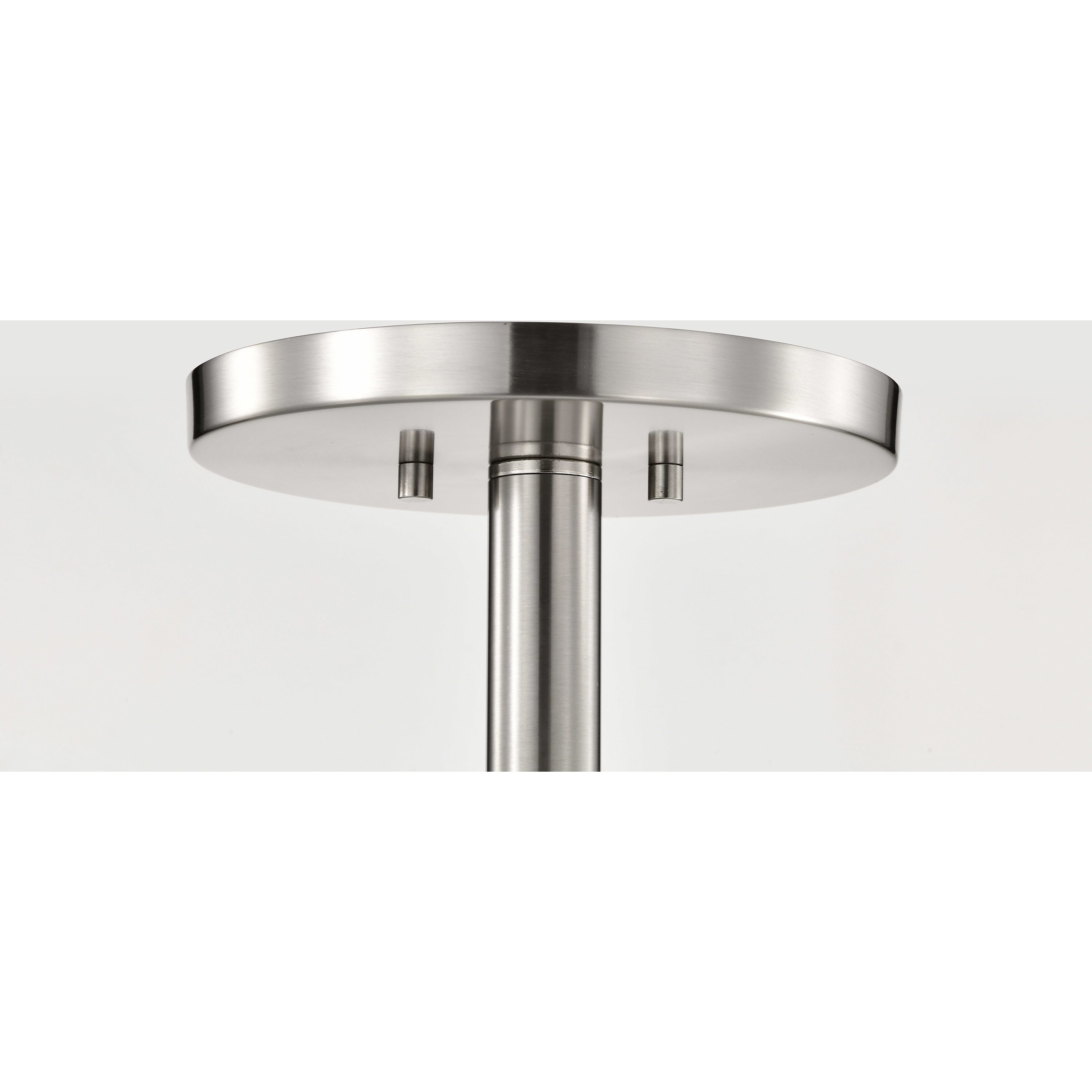 Lune 16 inch Brushed Nickel Semi Flush Mount Ceiling Light