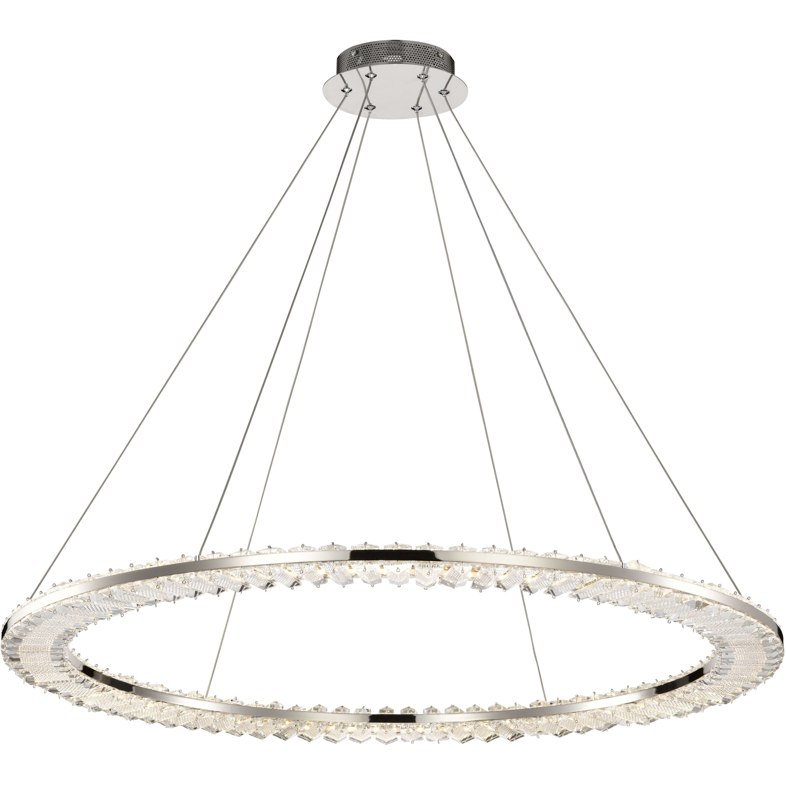 Nova LED 35.88 inch Polished Nickel Pendant Ceiling Light