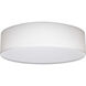 Brentwood LED 15 inch White Fabric Flush Mount Ceiling Light