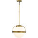 Lakeshore 1 Light 13 inch Natural Brass Pendant Ceiling Light