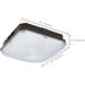 ColorQuick LED 8.5 inch Bronze Flush Mount Ceiling Light