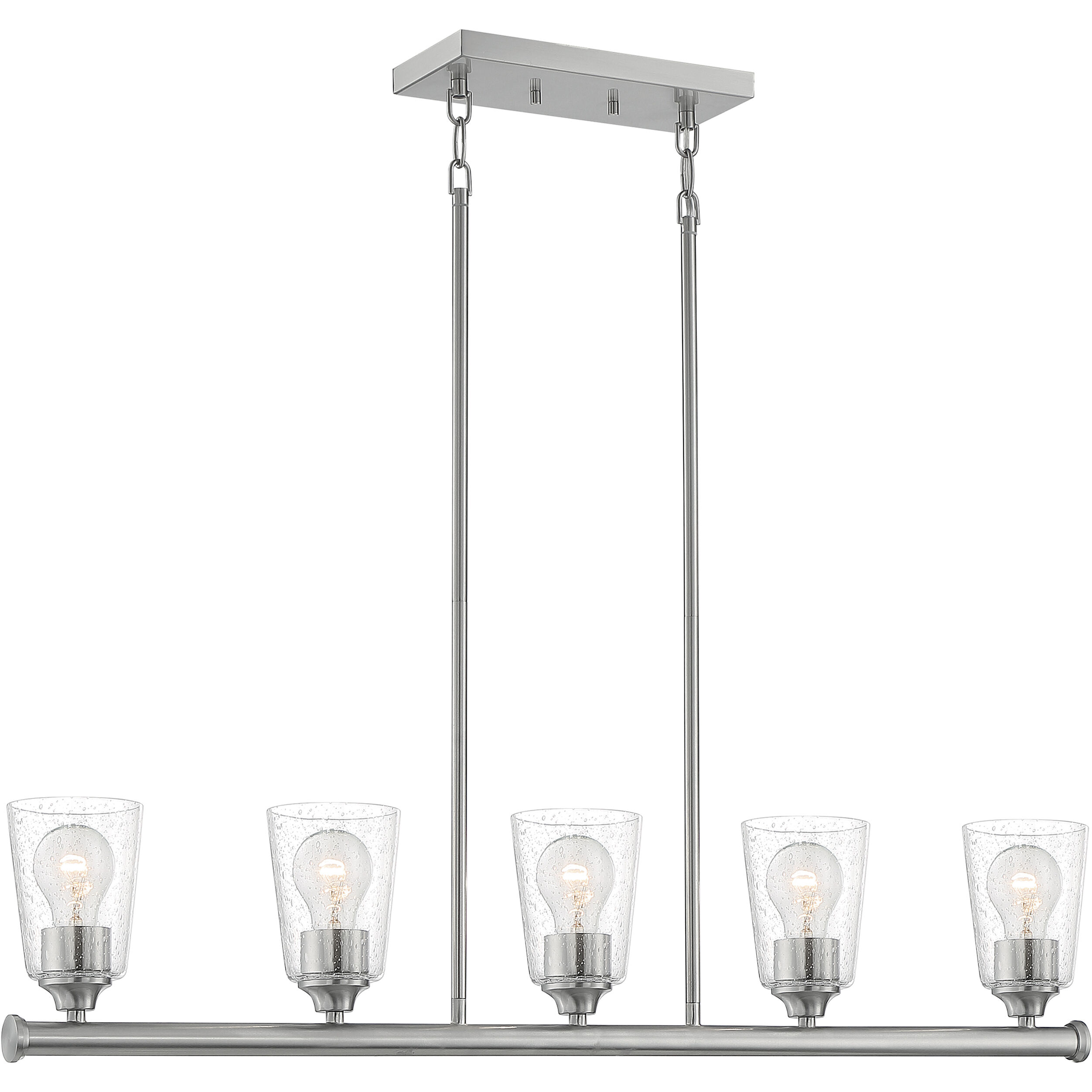 Bransel 5 Light 4.5 inch Brushed Nickel Pendant Ceiling Light