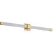Brightwyn LED 35 inch Brushed Brass Vanity Wall Light