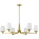 Lune 40 inch Vintage Brass Chandelier Ceiling Light