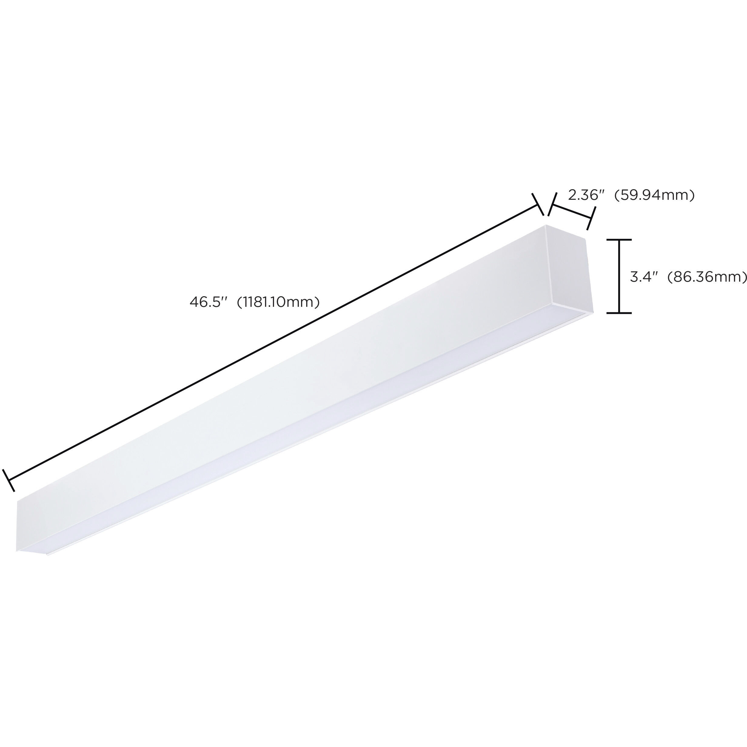 Momentum LED 2.36 inch White Linear Strip Ceiling Light
