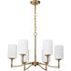 Liam 25 inch Burnished Brass Chandelier Ceiling Light