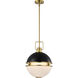 Everton 2 Light 14 inch Matte Black Pendant Ceiling Light