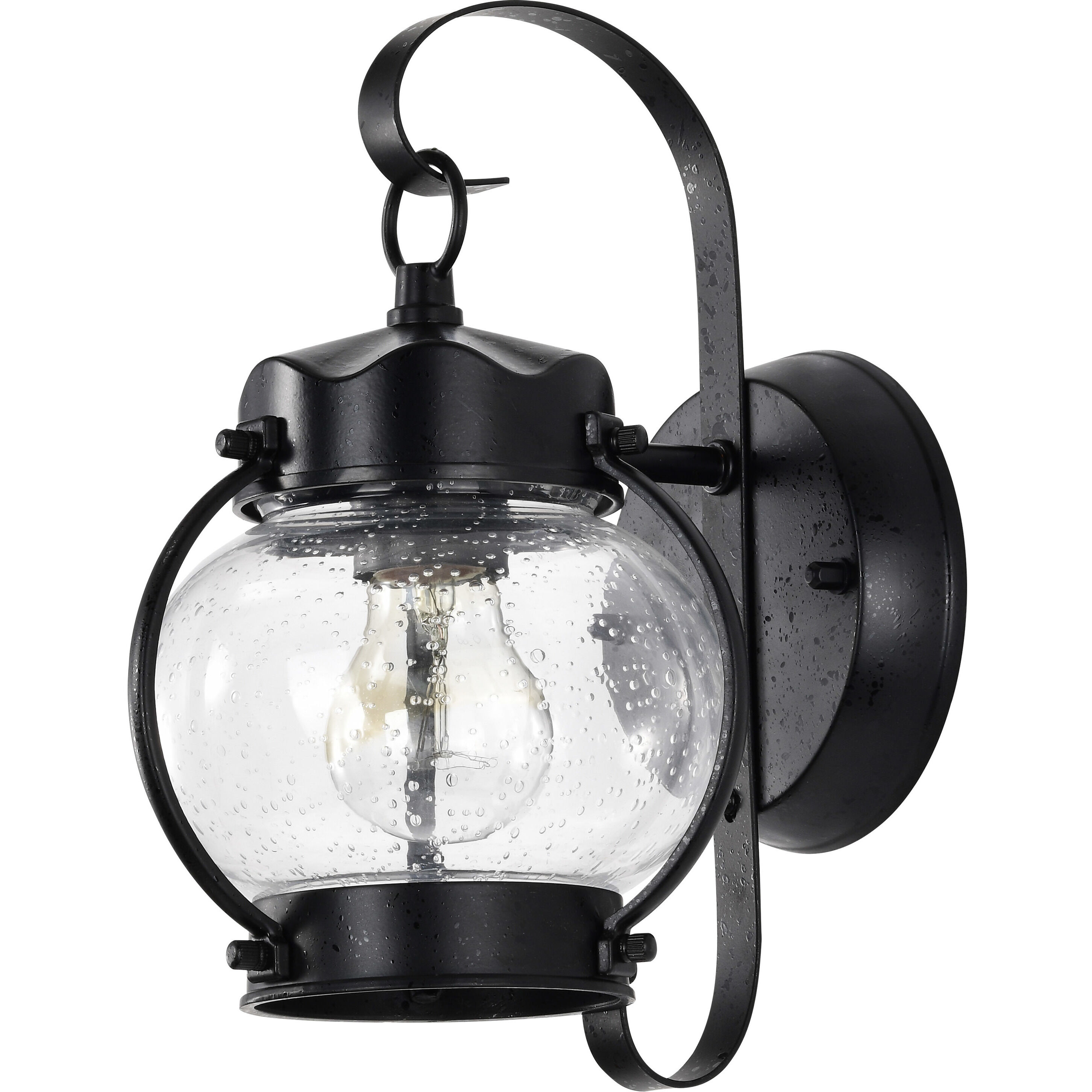 Brentwood 1 Light 11 inch Textured Black Outdoor Wall Lantern