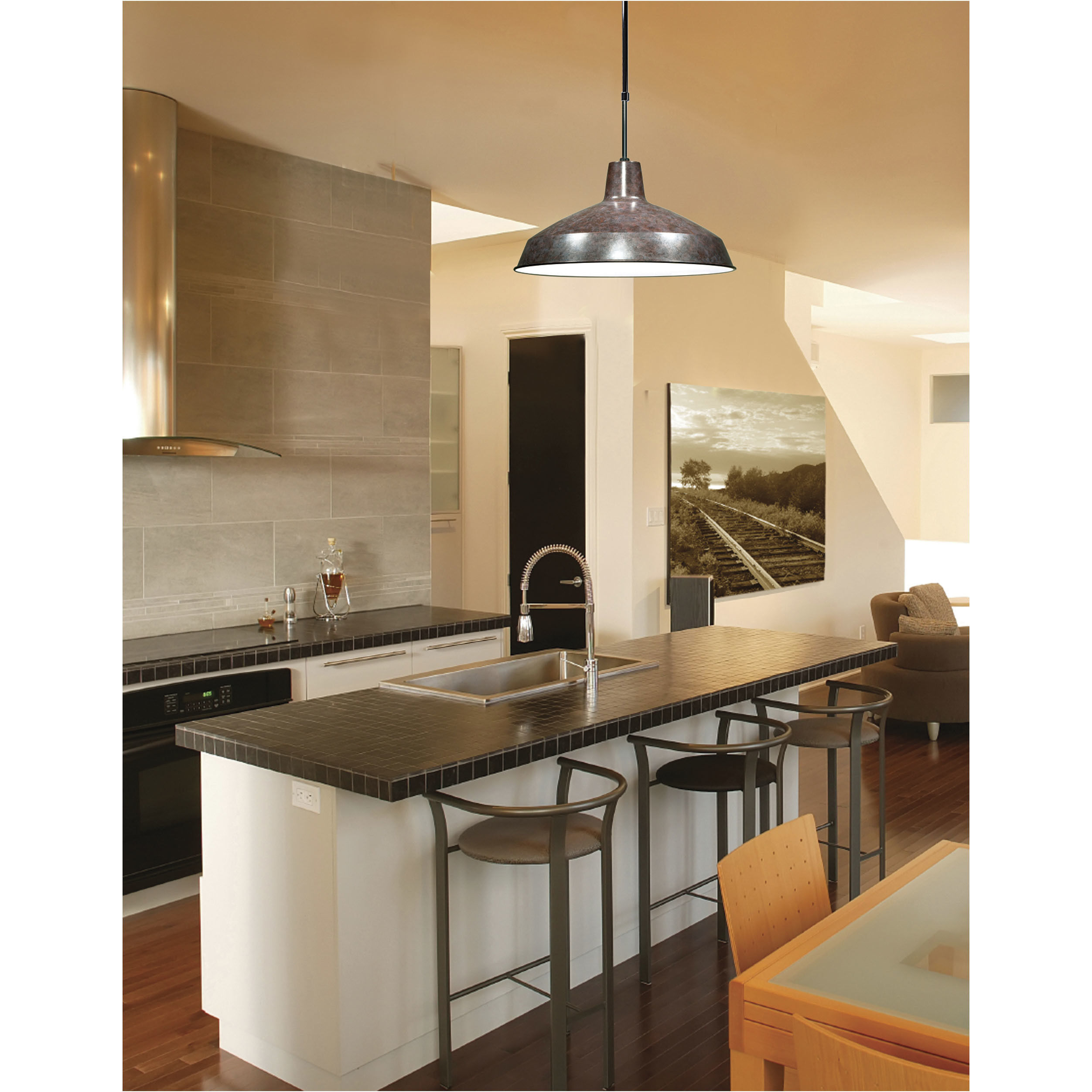 Brentwood 1 Light 16 inch Old Bronze Outdoor Pendant