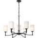 Liam 30 inch Matte Black Chandelier Ceiling Light