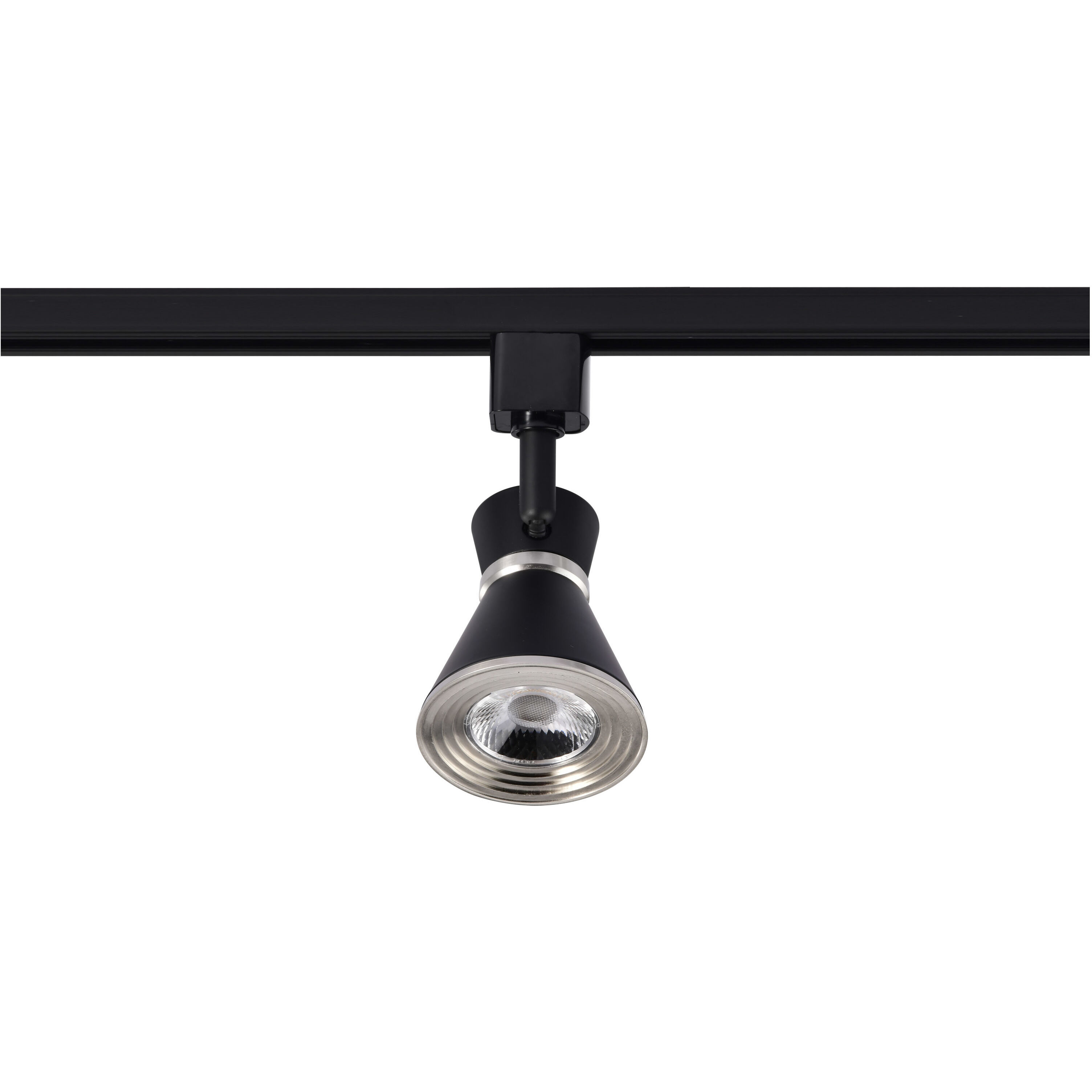Brentwood 1 Light 120 Matte Black and Brushed Nickel Track Lighting Ceiling Light