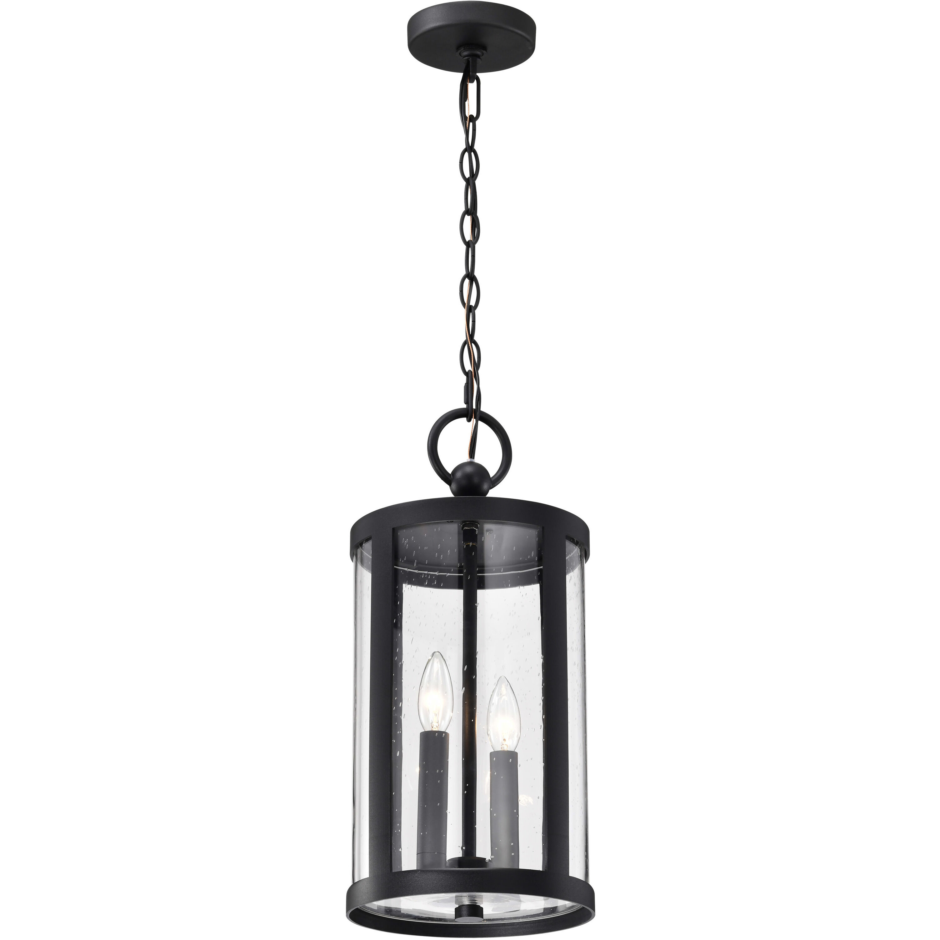 Broadstone 2 Light 8.63 inch Matte Black Outdoor Hanging Light