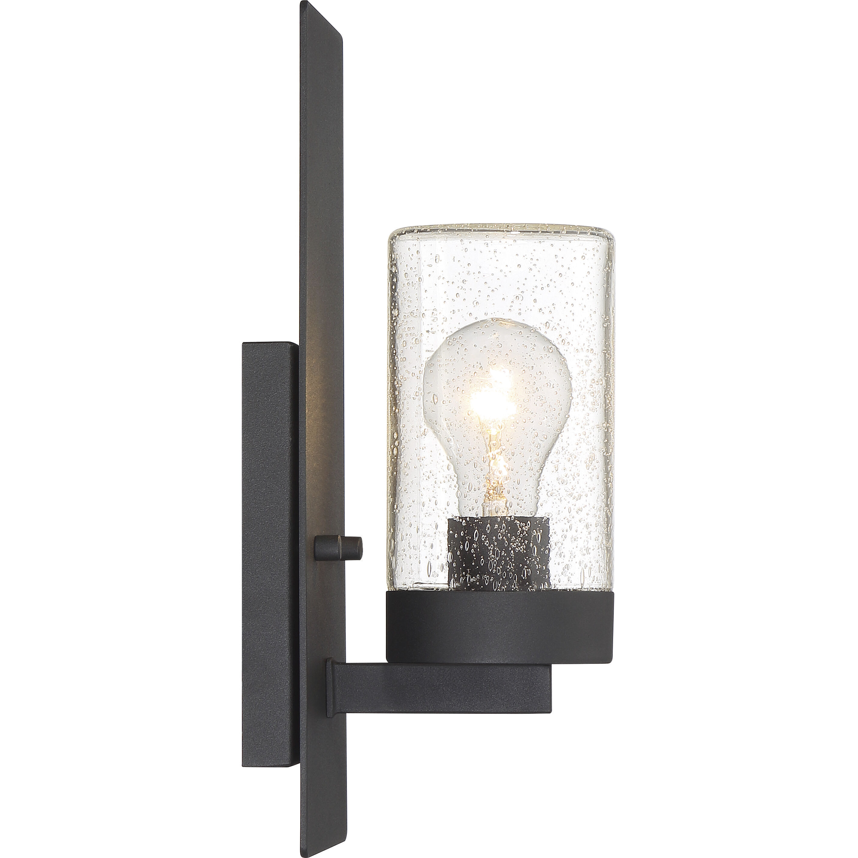 Indie 1 Light 5 inch Textured Black Wall Sconce Wall Light, Small 