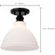 Russel 10 inch Matte Black Semi Flush Mount Ceiling Light