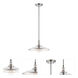 Vintage 1 Light 14 inch Polished Nickel Pendant Ceiling Light